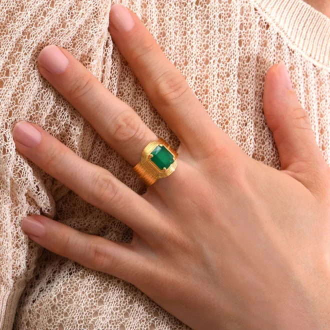 Adjustable Sun Ring - Green