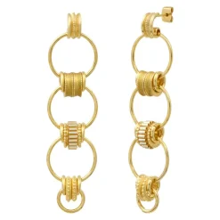 Alicudi gold-plated drop earrings for pierced posts