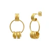 Alicudi gold-plated hoop earrings for pierced posts