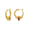 Alicudi hoop earrings - red