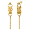 Alicudi pierced metal stud earrings - gold