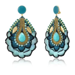 Alizia clip-on earrings - blue