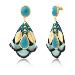 Alizia pierced stud earrings - blue