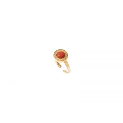 Angelique adjustable thin ring - red