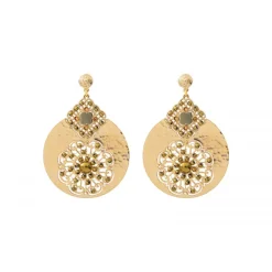 Angelique clip-on earrings - gold