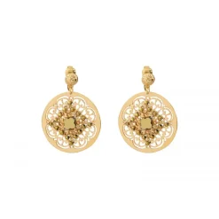 Angelique clip-on earrings - gold