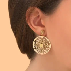 Angelique clip-on earrings - gold