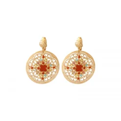 Angelique clip-on earrings - multicoloured