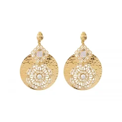 Angelique clip-on earrings - white