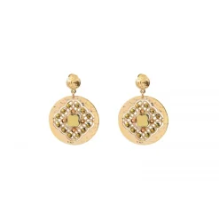 Angelique fine stud earrings - gold