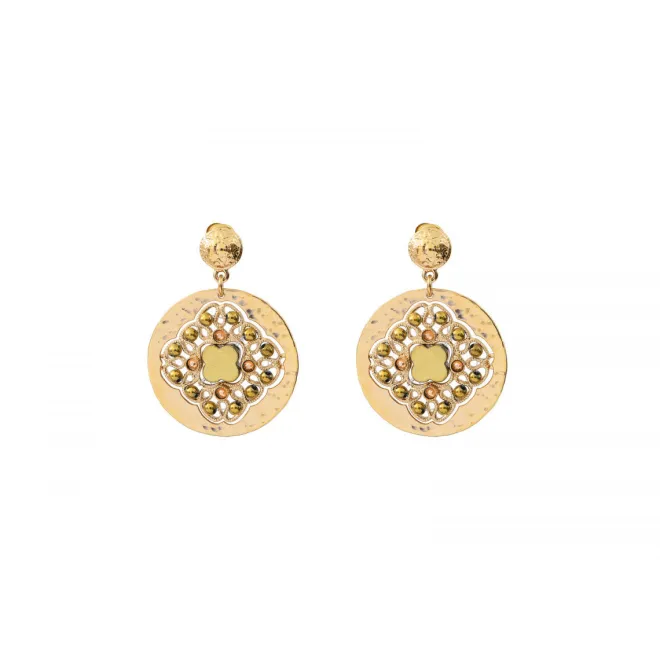 Angelique fine stud earrings - gold