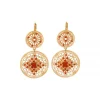 Angelique large sleeper earrings - red