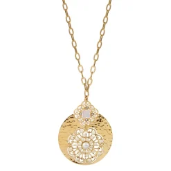 Angelique long necklace - white