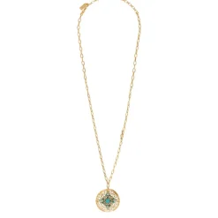 Angelique pendant chain necklace - turquoise