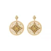 Angelique pierced stud earrings - gold