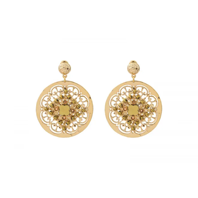 Angelique pierced stud earrings - gold