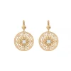 Angelique sleeper earrings - white