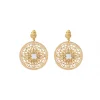 Angelique thin clip-on earrings - white