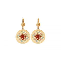 Angelique thin sleeper earrings - multicoloured