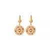 Angelique thin sleeper earrings - red