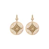 Angelique thin sleeper earrings - gold