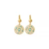 Angelique thin sleeper earrings - turquoise
