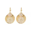 Angelique wide sleeper earrings - white