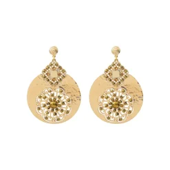 Angelique wide stud earrings - gold