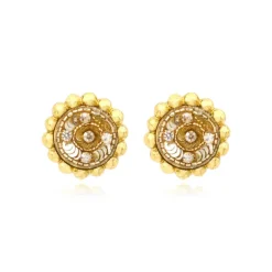 Angèle clip-on earrings - gold