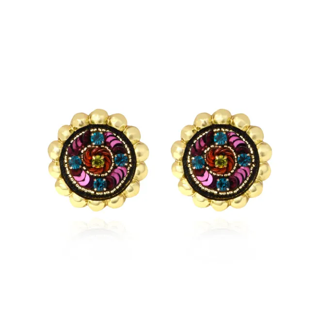 Angèle clip-on earrings - violets