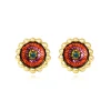Angèle pierced stud earrings - orange
