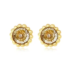 Angèle pierced stud earrings - gold