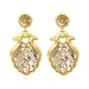 Angèle wide clip-on earrings - gold