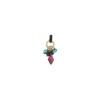 Annella delicate pendant necklace - red and turquoise
