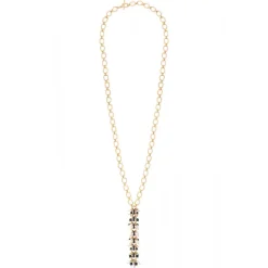 Annella long necklace - black and white