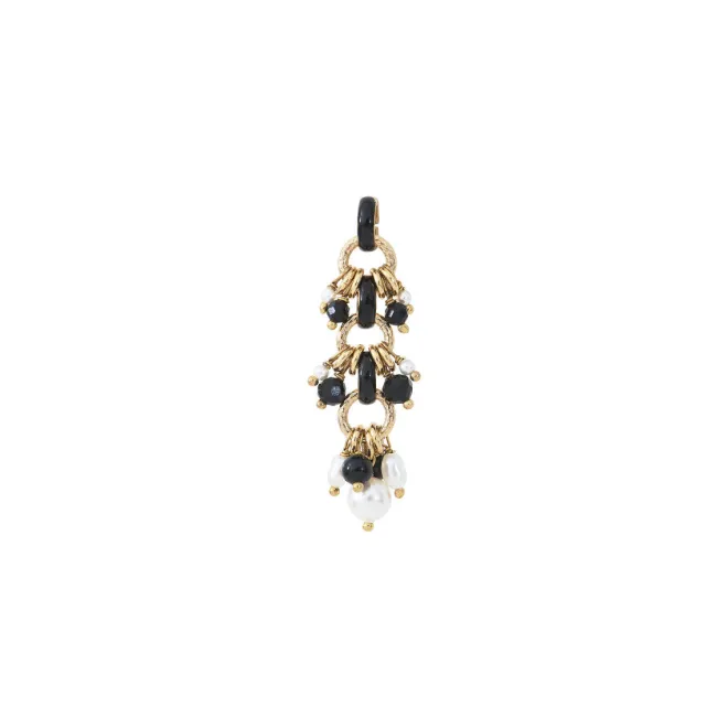 Annella pendant necklace - black and white