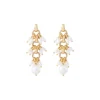 Annella pierced stud earrings - white pearl