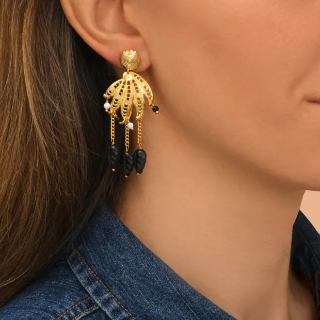 Arizona Dream pierced stud earrings - black