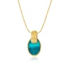 Ashanti braided chain pendant necklace – turquoise and green