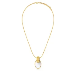 Ashanti braided chain pendant necklace – white