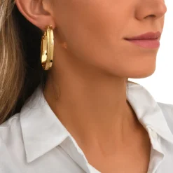 Ashanti hoop earrings – gold-plated