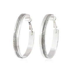 Ashanti hoop earrings – silver