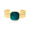 Ashanti medium adjustable bangle bracelet – turquoise and green