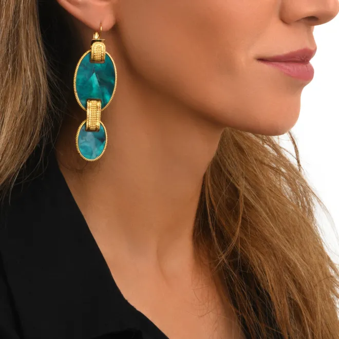 Ashanti sleeper earrings – green