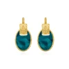 Ashanti sleeper earrings – turquoise and green