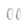 Ashanti thin hoop earrings – silver