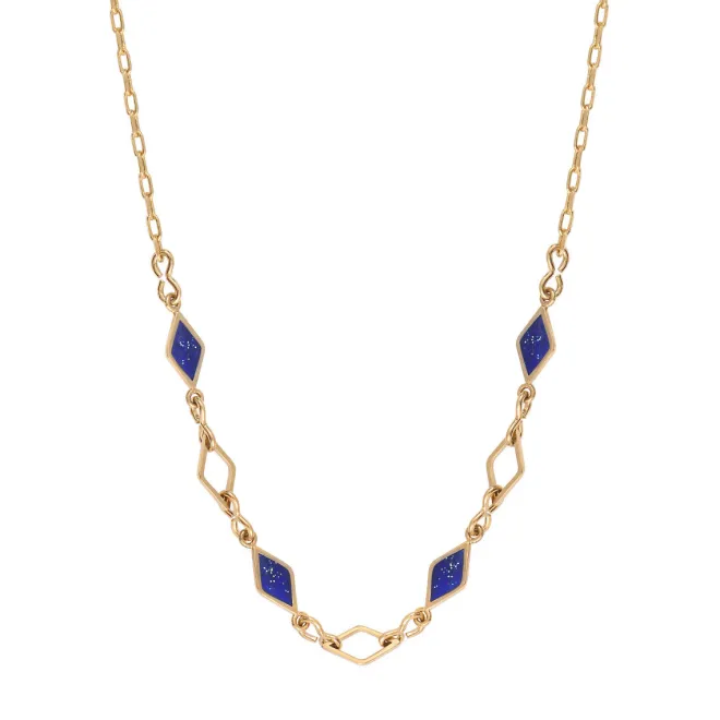 Atria adjustable chain necklace - blue