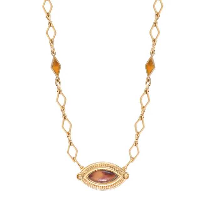 Atria Adjustable Pendant Necklace - Tortoiseshell
