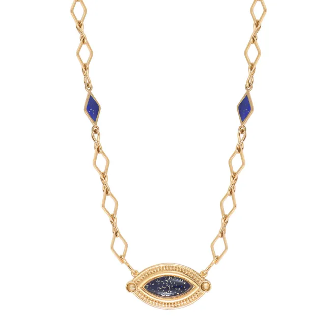 Atria Adjustable Pendant Necklace - Blue