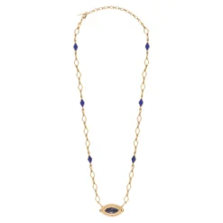 Atria Adjustable Pendant Necklace - Blue